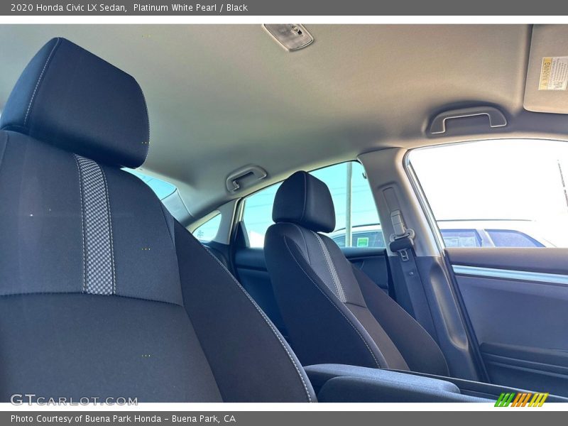 Platinum White Pearl / Black 2020 Honda Civic LX Sedan