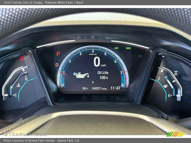  2020 Civic LX Sedan LX Sedan Gauges
