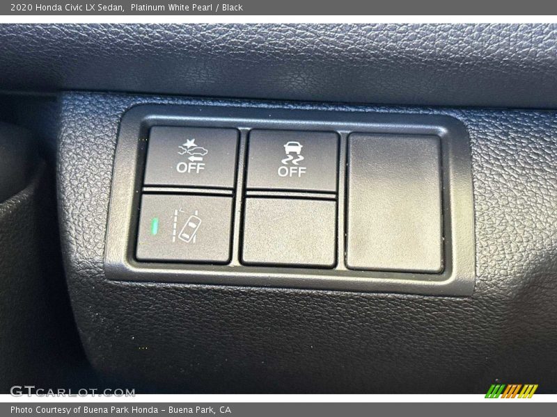 Platinum White Pearl / Black 2020 Honda Civic LX Sedan