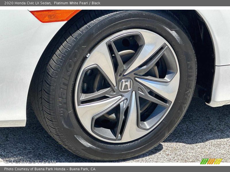 Platinum White Pearl / Black 2020 Honda Civic LX Sedan