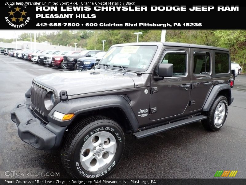 Granite Crystal Metallic / Black 2019 Jeep Wrangler Unlimited Sport 4x4