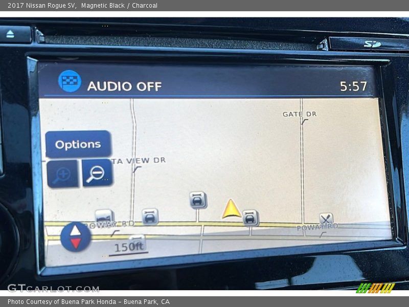 Navigation of 2017 Rogue SV