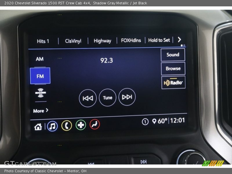 Shadow Gray Metallic / Jet Black 2020 Chevrolet Silverado 1500 RST Crew Cab 4x4