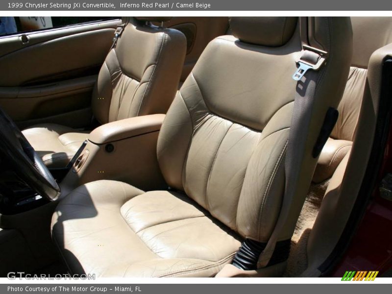 Inferno Red Pearl / Camel Beige 1999 Chrysler Sebring JXi Convertible
