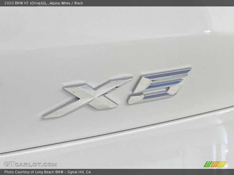 Alpine White / Black 2020 BMW X5 sDrive40i