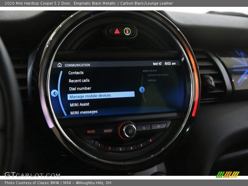 Enigmatic Black Metallic / Carbon Black/Lounge Leather 2020 Mini Hardtop Cooper S 2 Door