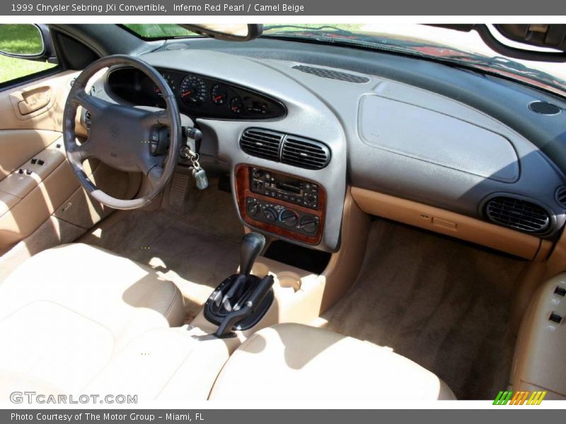 Inferno Red Pearl / Camel Beige 1999 Chrysler Sebring JXi Convertible