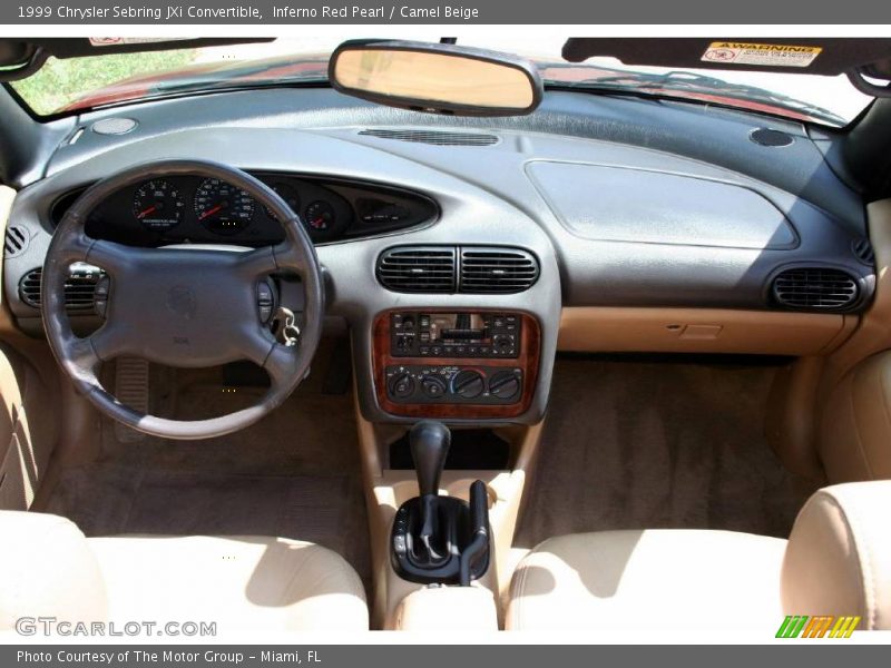 Inferno Red Pearl / Camel Beige 1999 Chrysler Sebring JXi Convertible