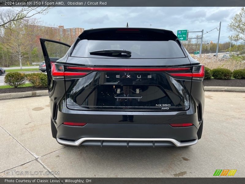 Obsidian / Circuit Red 2024 Lexus NX 350 F Sport AWD