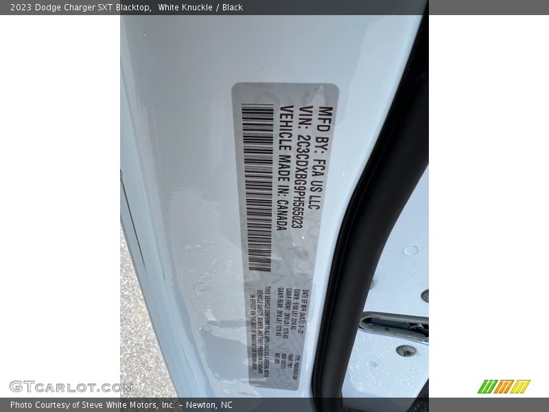 White Knuckle / Black 2023 Dodge Charger SXT Blacktop