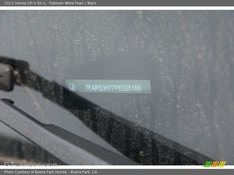 Platinum White Pearl / Black 2023 Honda CR-V EX-L