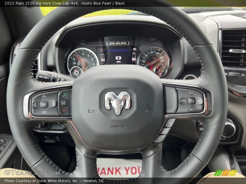 Hydro Blue Pearl / Black 2023 Ram 1500 Big Horn Crew Cab 4x4