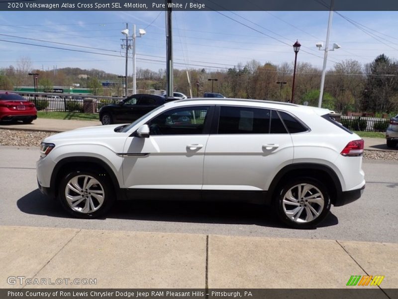 Pure White / Beige 2020 Volkswagen Atlas Cross Sport SEL 4Motion
