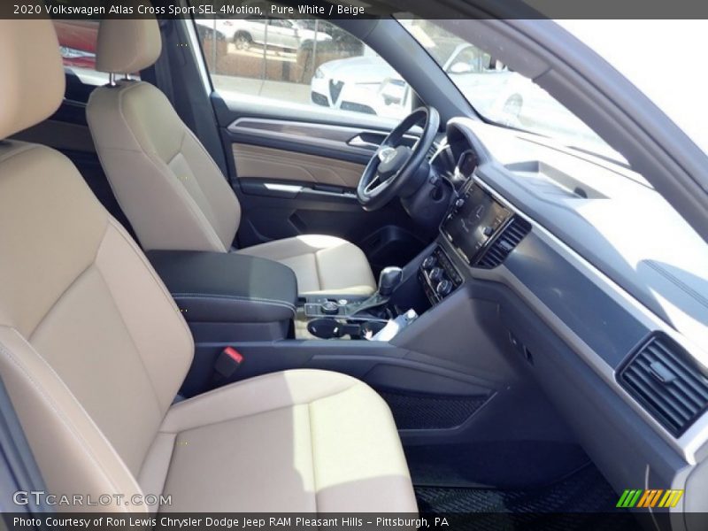 Pure White / Beige 2020 Volkswagen Atlas Cross Sport SEL 4Motion