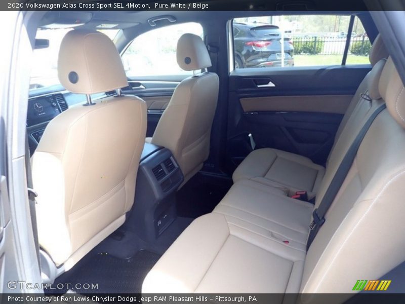 Pure White / Beige 2020 Volkswagen Atlas Cross Sport SEL 4Motion