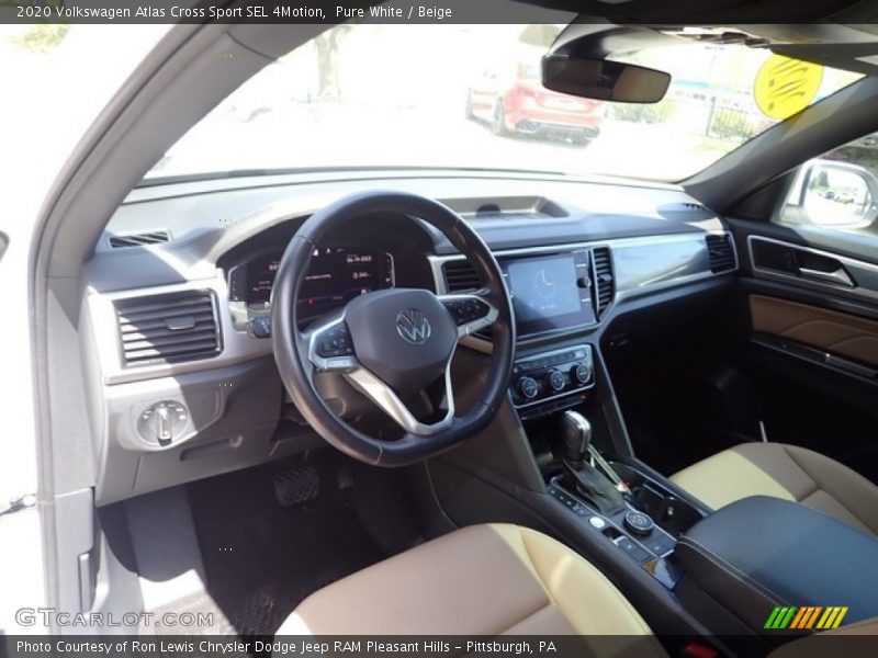 Pure White / Beige 2020 Volkswagen Atlas Cross Sport SEL 4Motion