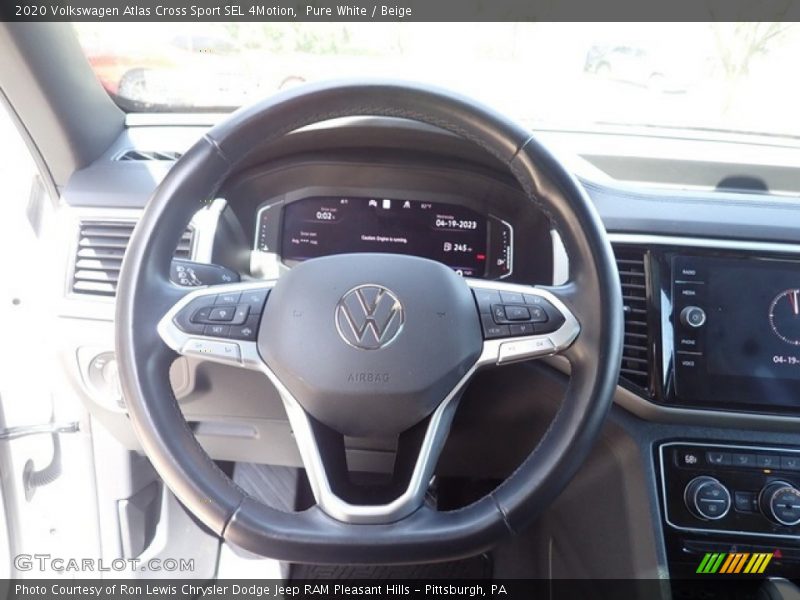 Pure White / Beige 2020 Volkswagen Atlas Cross Sport SEL 4Motion