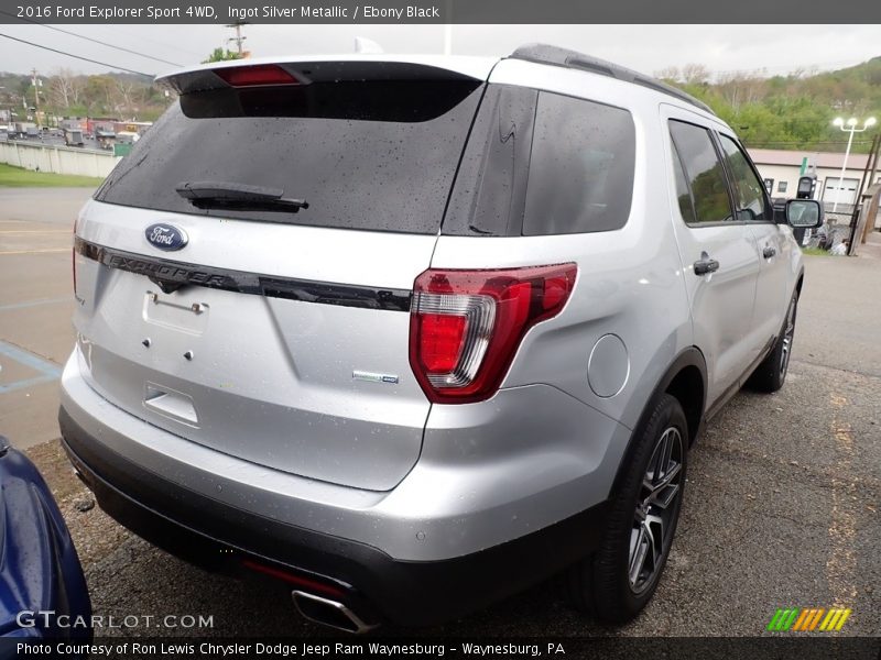 Ingot Silver Metallic / Ebony Black 2016 Ford Explorer Sport 4WD