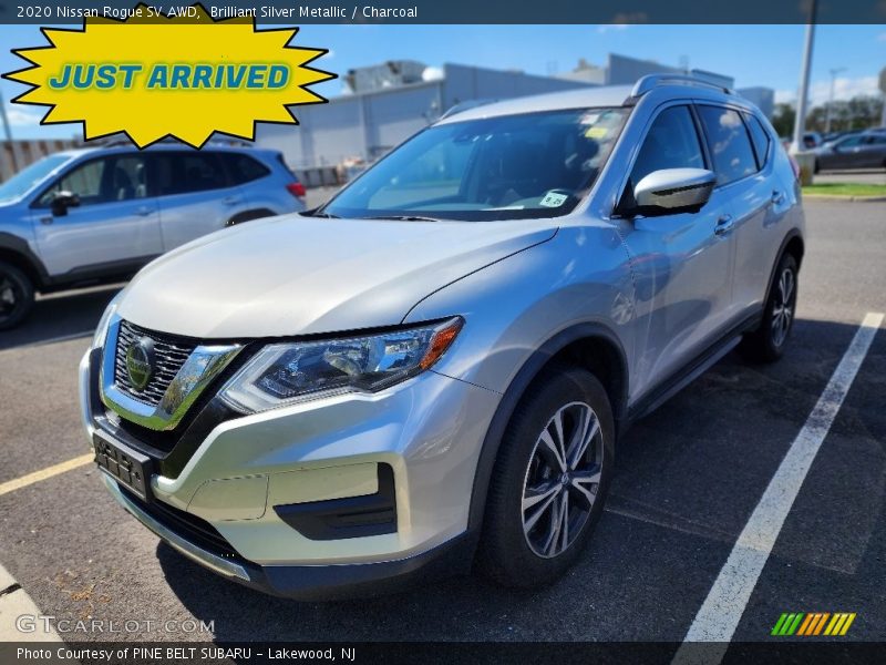 Brilliant Silver Metallic / Charcoal 2020 Nissan Rogue SV AWD