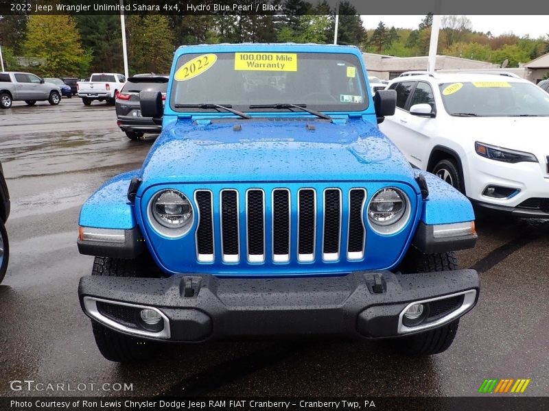 Hydro Blue Pearl / Black 2022 Jeep Wrangler Unlimited Sahara 4x4