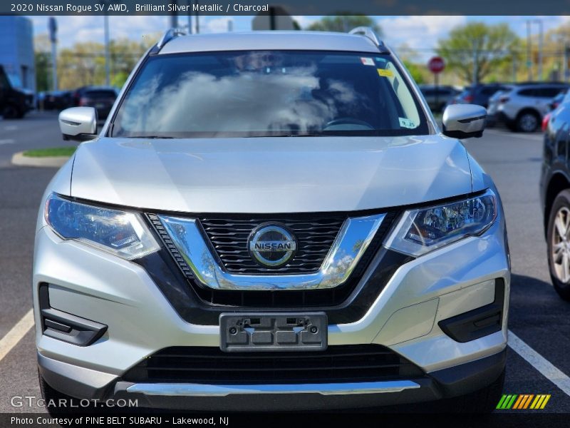 Brilliant Silver Metallic / Charcoal 2020 Nissan Rogue SV AWD
