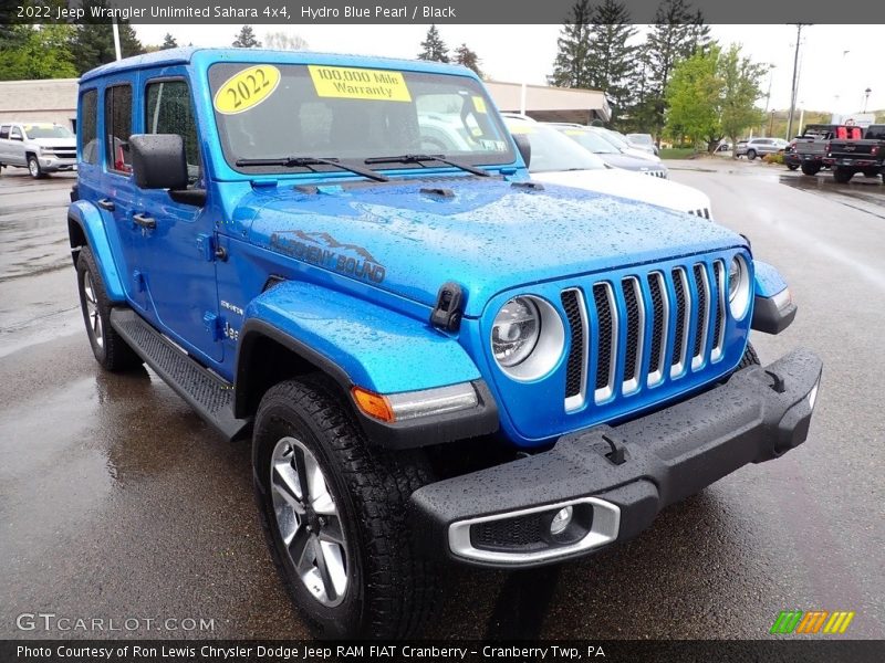 Hydro Blue Pearl / Black 2022 Jeep Wrangler Unlimited Sahara 4x4