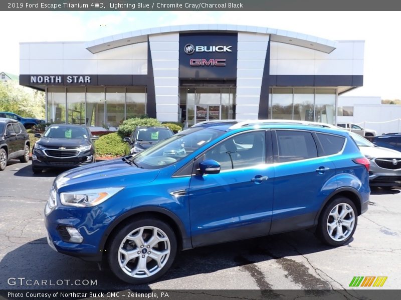 Lightning Blue / Chromite Gray/Charcoal Black 2019 Ford Escape Titanium 4WD