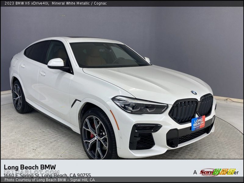 Mineral White Metallic / Cognac 2023 BMW X6 xDrive40i