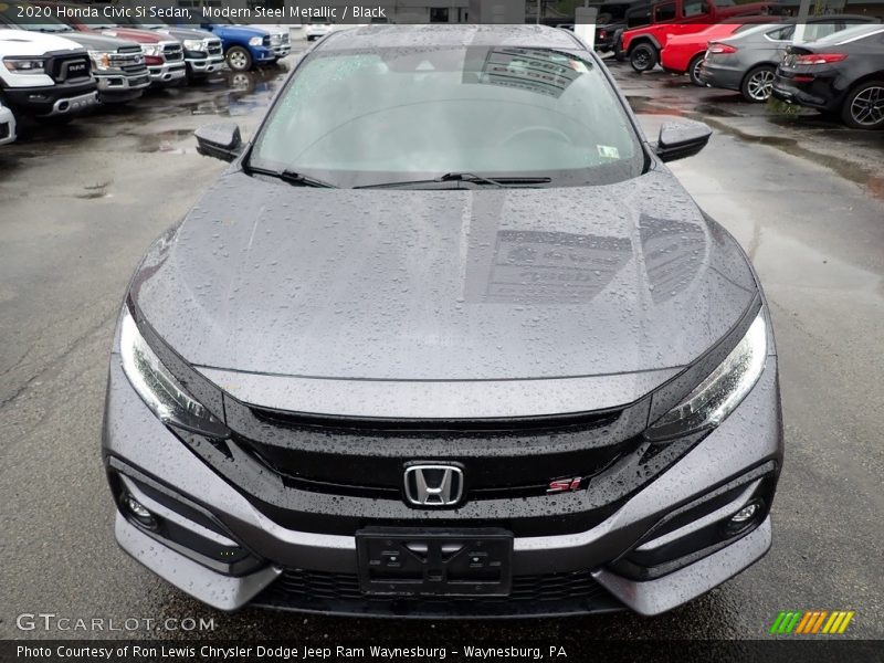 Modern Steel Metallic / Black 2020 Honda Civic Si Sedan