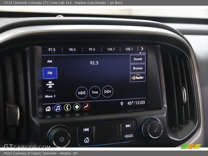 Shadow Gray Metallic / Jet Black 2019 Chevrolet Colorado Z71 Crew Cab 4x4