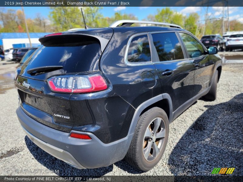 Diamond Black Crystal Pearl / Black 2019 Jeep Cherokee Limited 4x4