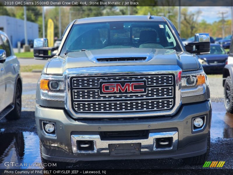 Stone Blue Metallic / Jet Black 2018 GMC Sierra 3500HD Denali Crew Cab 4x4