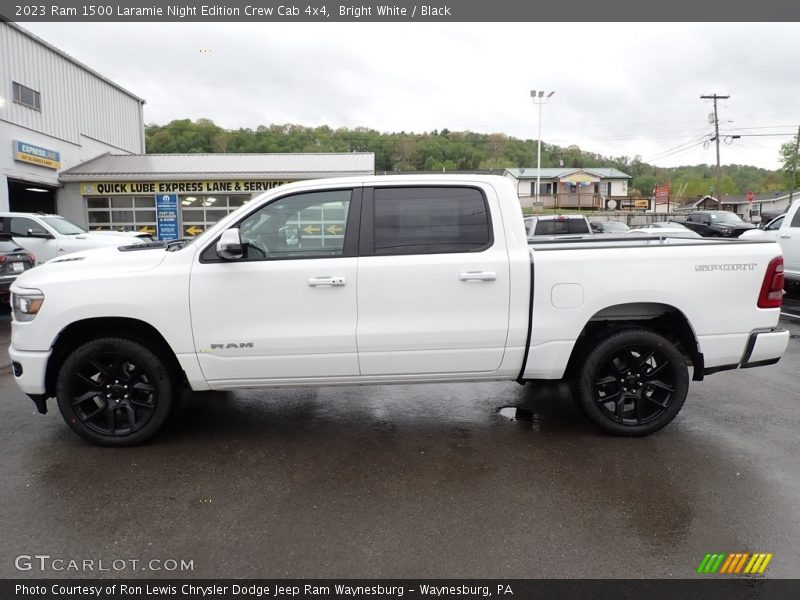 Bright White / Black 2023 Ram 1500 Laramie Night Edition Crew Cab 4x4