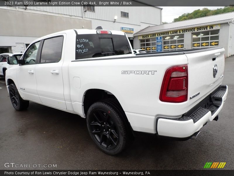 Bright White / Black 2023 Ram 1500 Laramie Night Edition Crew Cab 4x4