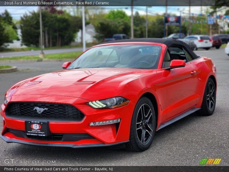 Race Red / Ceramic 2018 Ford Mustang EcoBoost Convertible