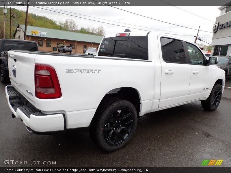 Bright White / Black 2023 Ram 1500 Laramie Night Edition Crew Cab 4x4