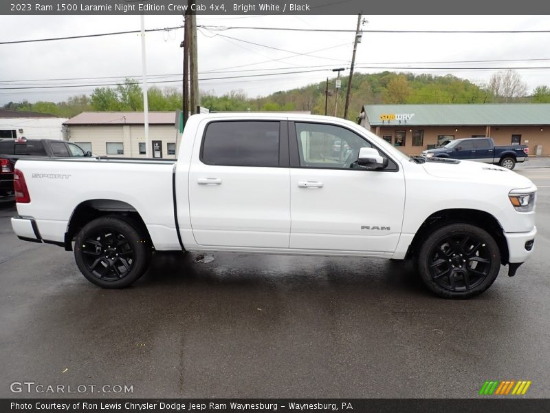 Bright White / Black 2023 Ram 1500 Laramie Night Edition Crew Cab 4x4