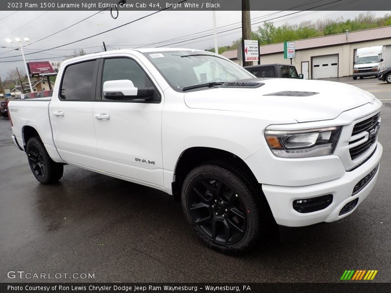 Bright White / Black 2023 Ram 1500 Laramie Night Edition Crew Cab 4x4