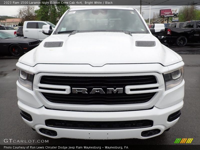 Bright White / Black 2023 Ram 1500 Laramie Night Edition Crew Cab 4x4