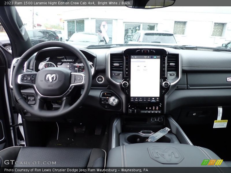 Bright White / Black 2023 Ram 1500 Laramie Night Edition Crew Cab 4x4