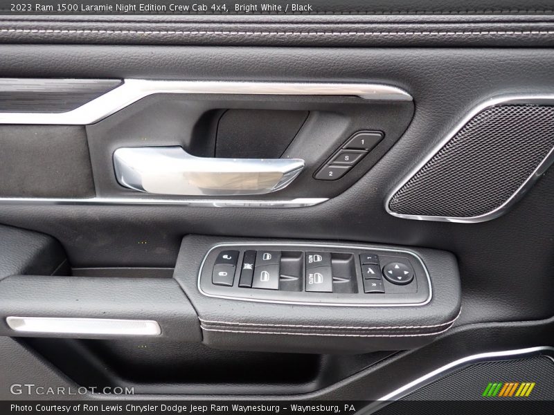Bright White / Black 2023 Ram 1500 Laramie Night Edition Crew Cab 4x4
