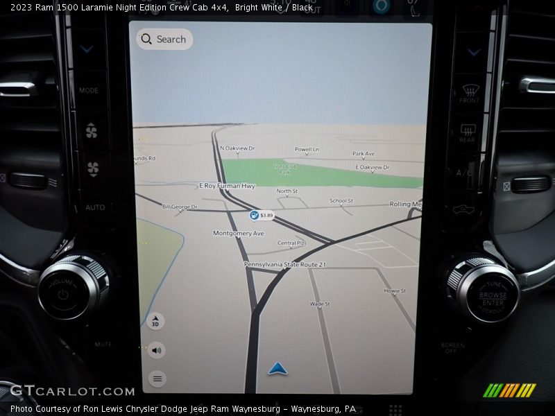 Bright White / Black 2023 Ram 1500 Laramie Night Edition Crew Cab 4x4