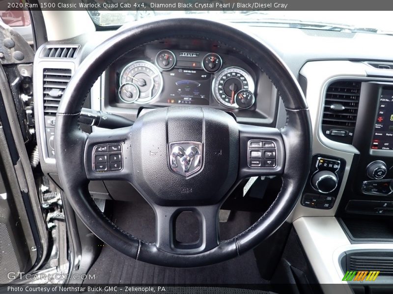 Diamond Black Crystal Pearl / Black/Diesel Gray 2020 Ram 1500 Classic Warlock Quad Cab 4x4