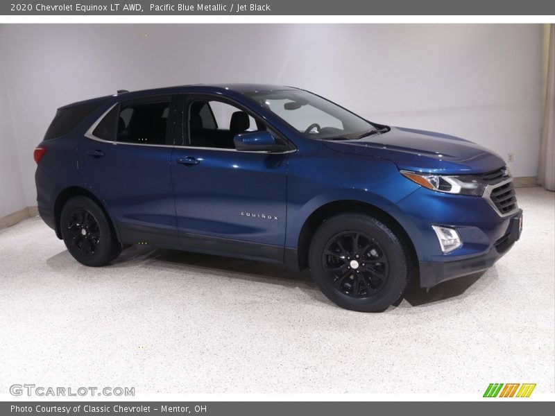 Pacific Blue Metallic / Jet Black 2020 Chevrolet Equinox LT AWD