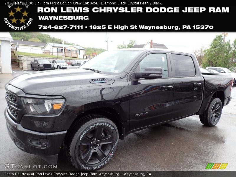Diamond Black Crystal Pearl / Black 2023 Ram 1500 Big Horn Night Edition Crew Cab 4x4