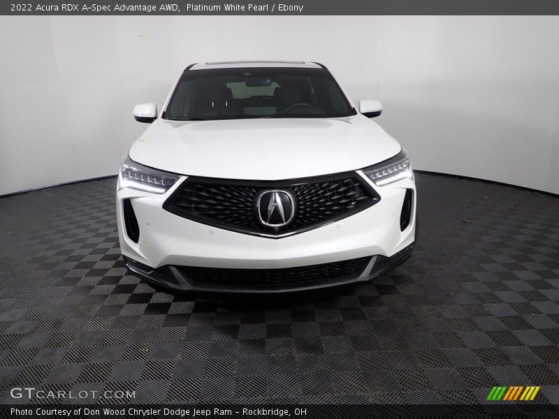 Platinum White Pearl / Ebony 2022 Acura RDX A-Spec Advantage AWD