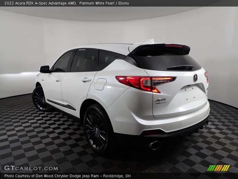 Platinum White Pearl / Ebony 2022 Acura RDX A-Spec Advantage AWD