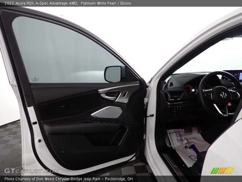 Platinum White Pearl / Ebony 2022 Acura RDX A-Spec Advantage AWD