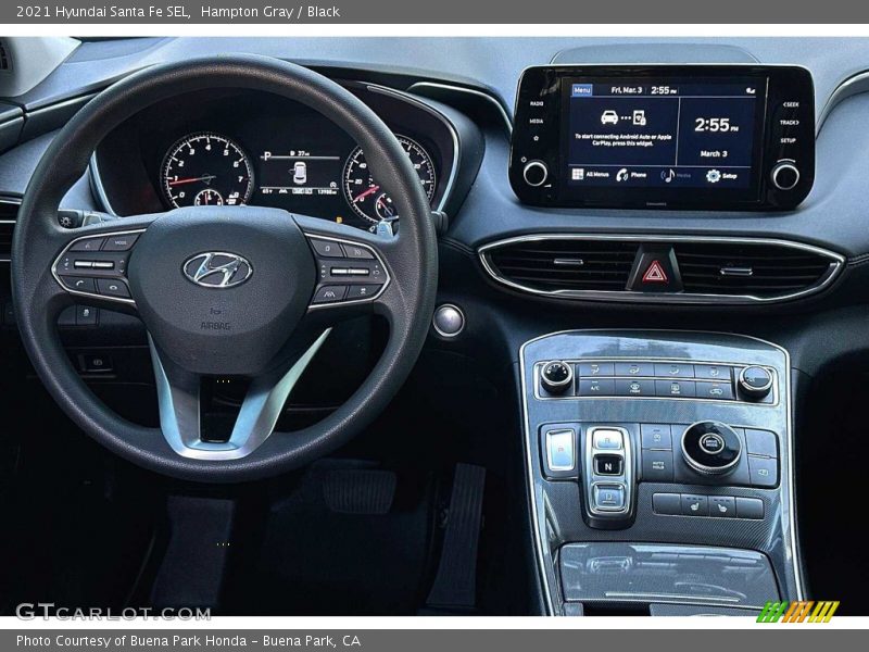 Hampton Gray / Black 2021 Hyundai Santa Fe SEL