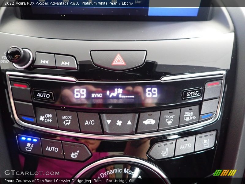 Controls of 2022 RDX A-Spec Advantage AWD